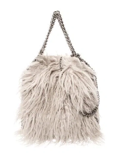 Pre-owned Stella Mccartney Faux Fur Evening Bag In Silver