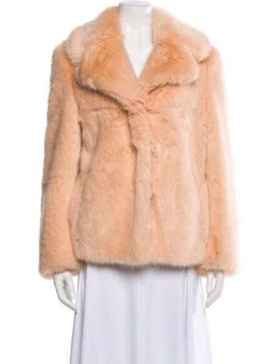 Pre-owned Stella Mccartney Faux Fur Faux Fur Coat In Pink