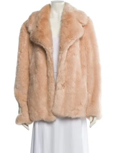 Pre-owned Stella Mccartney Faux Fur Faux Fur Jacket In Pink