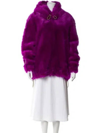 Pre-owned Stella Mccartney Faux Fur Faux Fur Jacket In Purple