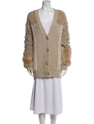 Pre-owned Stella Mccartney Faux Fur Jacket In Neutral