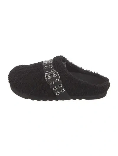 Pre-owned Stella Mccartney Faux Fur Mules In Black