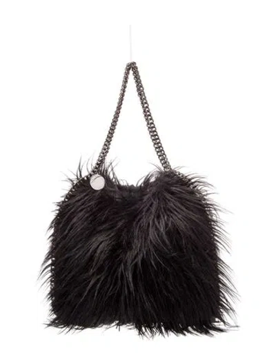 Pre-owned Stella Mccartney Faux Fur Shoulder Bag In Black