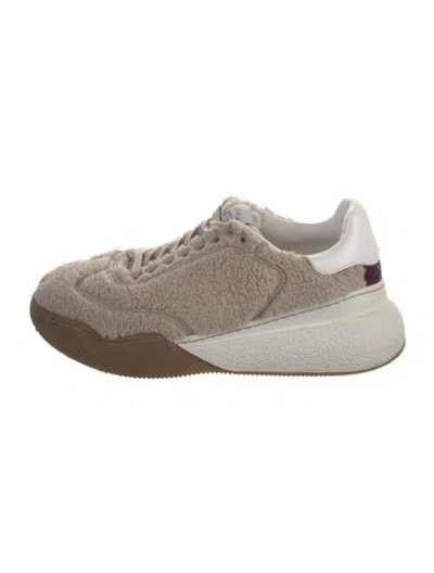 Pre-owned Stella Mccartney Faux Fur Sneakers In White
