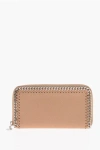 STELLA MCCARTNEY FAUX LEATHER CONTINENTAL WALLET WITH ZIP CLOSURE