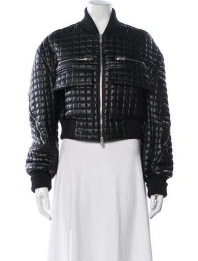 Pre-owned Stella Mccartney Faux Leather Down Jacket In Black