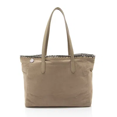 Stella Mccartney Faux Leather Falabella E/w Shopping Tote In Beige