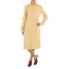 Stella Mccartney Faux-leather Long-sleeve Dress In Neutral