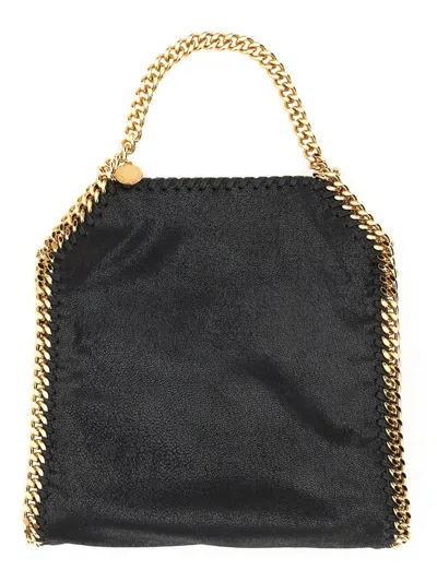 Stella Mccartney Faux Leather Mini Falabella Tote In Black