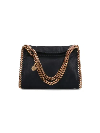 Stella Mccartney Faux Leather Mini Falabella Tote In Black