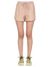 Stella Mccartney Faux Leather Shorts In Pink