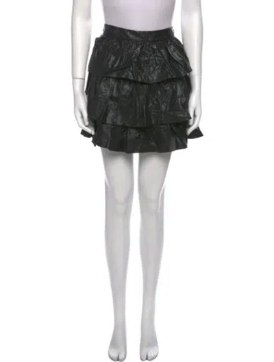 Pre-owned Stella Mccartney Faux Leather Mini Skirt In Black