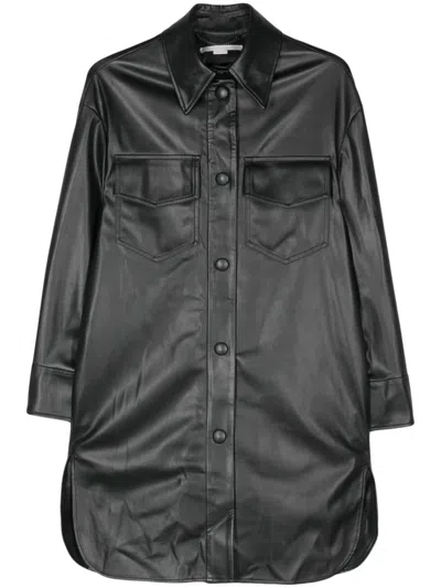 STELLA MCCARTNEY FAUX-LEATHER OVERSHIRT