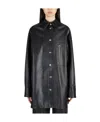 Stella Mccartney Faux-leather Overshirt In Black