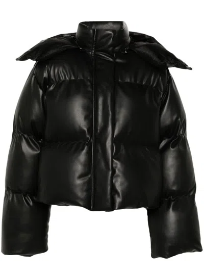 STELLA MCCARTNEY FAUX-LEATHER PUFFER JACKET