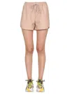 Stella Mccartney Faux Leather Shorts In Pink