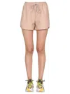 Stella Mccartney Faux Leather Shorts In Pink