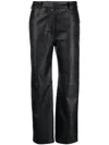 Stella Mccartney Faux-leather Straight-leg Trousers In Black