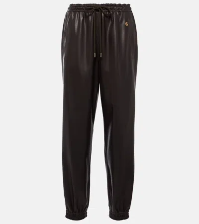 STELLA MCCARTNEY FAUX LEATHER SWEATPANTS