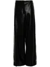 Stella Mccartney Hose Aus Kunstleder In Schwarz