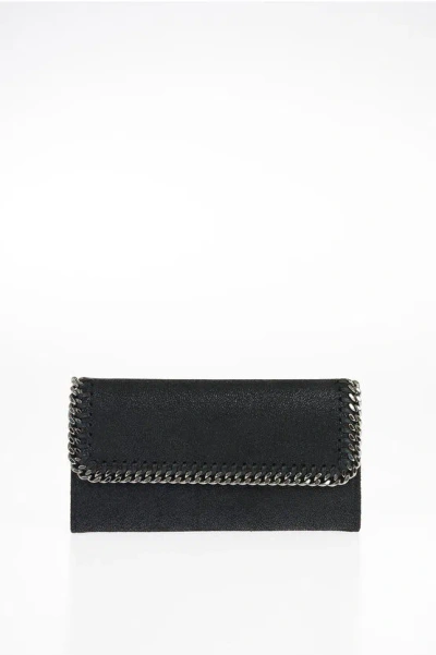 Stella Mccartney Faux Leather Wallet In Black