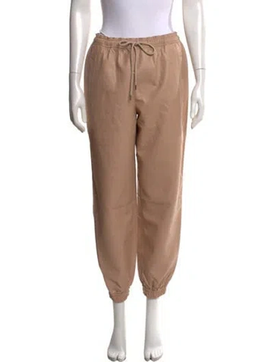 Pre-owned Stella Mccartney Faux Leather Wide Leg Pants In Pink