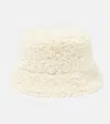 Stella Mccartney Faux Shearling Bucket Hat In Neutrals