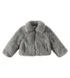 Stella Mccartney Faux Shearling Jacket In Grey