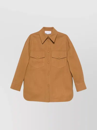 STELLA MCCARTNEY FAUX SUEDE LEATHER OVERSHIRT