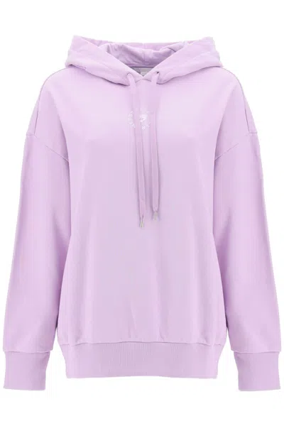 Stella Mccartney Felpa Con Cappuccio Iconic Mini Heart In Purple