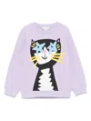 Stella Mccartney Cat-print Sweatshirt In Lilla