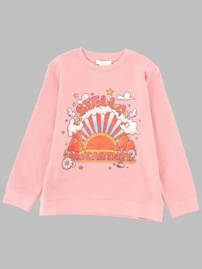 Stella Mccartney Stella Mc Cartney Felpa Girocollo Con Stampa Grafica In Pink