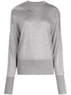 Stella Mccartney Fine-knit Cut-out Jumper In Grey