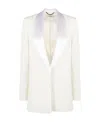 Stella Mccartney Tailored Tuxedo Jacket Long Sleeves In White