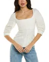 Stella Mccartney Ladies Fiona Puff-sleeve Blouse In White