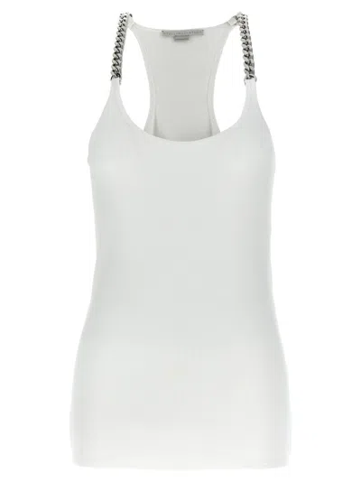 Stella Mccartney Fitted Ribbed Cotton Tank Top In White