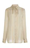 Stella Mccartney Shirt In Beige Silk In Khaki