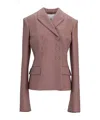 Stella Mccartney Canvas Tailoring Db Fitted Jacket In Pink