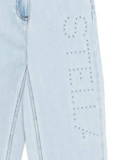 Stella Mccartney Kids' Embroidered Jeans In Blue