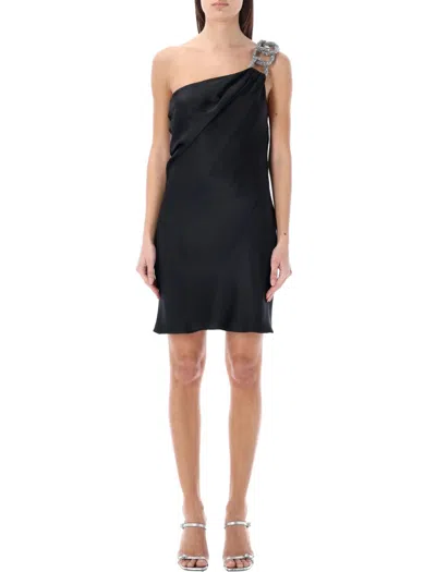 Stella Mccartney Women's Flabella Crystal Mini Dress In Black