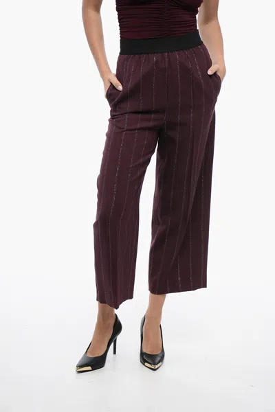 Stella Mccartney Flanel Pants With Lurex Detail In White