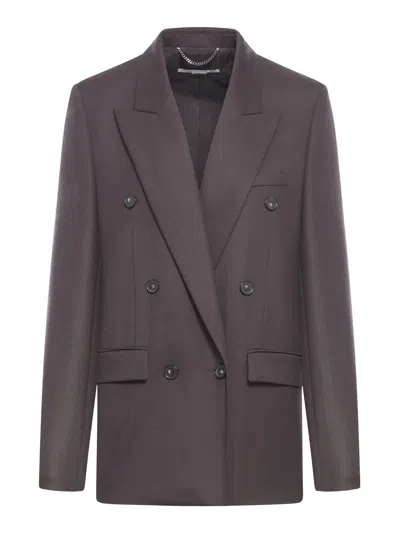 Stella Mccartney Double-breasted Jacket In Brown