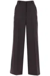 Stella Mccartney Tailored Flared Pants In Wool In Dark Chocolate (brown)