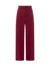 Stella Mccartney Flannel Loose Trouser In Red