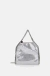 Stella Mccartney Flannel Mini Tote Bag In Silver
