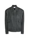 Stella Mccartney Flap-pocket Herringbone Jacket In Gray