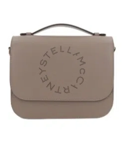 STELLA MCCARTNEY STELLA MCCARTNEY LOGO PERFORATED FOLDOVER TOP CROSSBODY BAG