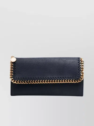 Stella Mccartney Flap Wallet Chain Detail In Black