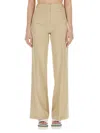 Stella Mccartney Flare Fit Pants In Beige