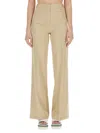 Stella Mccartney Flare Fit Pants In Beige